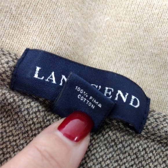 Lands' End pima cotton men's long sleeve polo - Picture 7 of 10